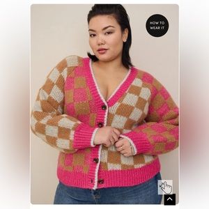 Torrid Chunky Cardigan V-Neck Button Front Sweater Size 3